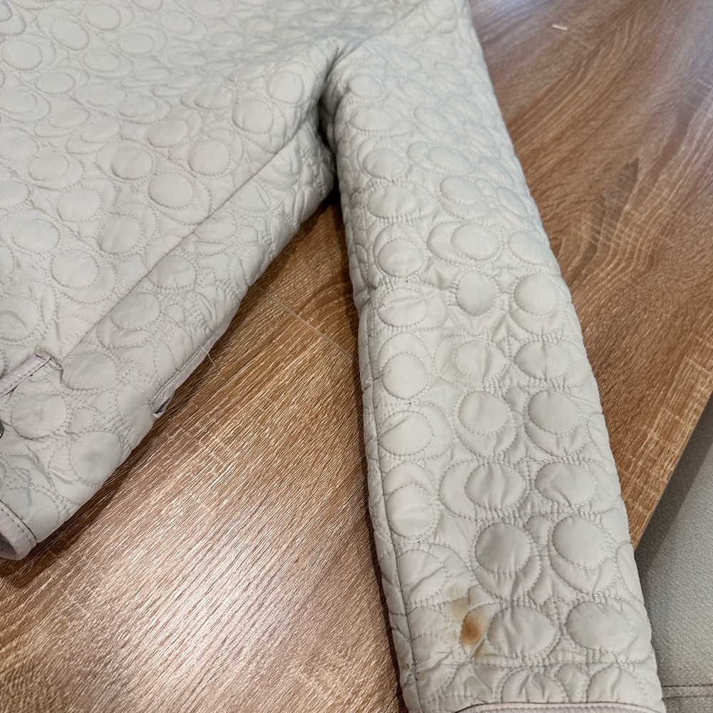 Coach Quilted Jacket - Light Gray - image 6